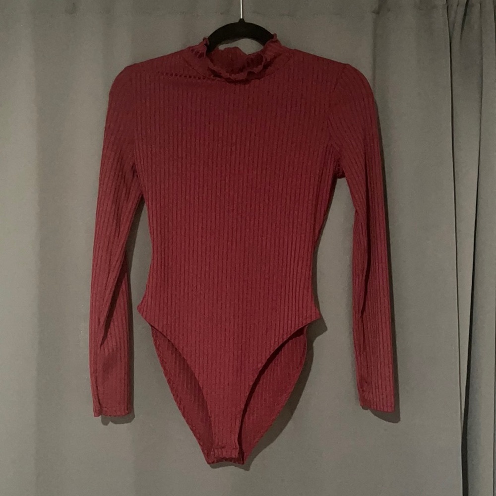 maroon Nastygal bodysuit